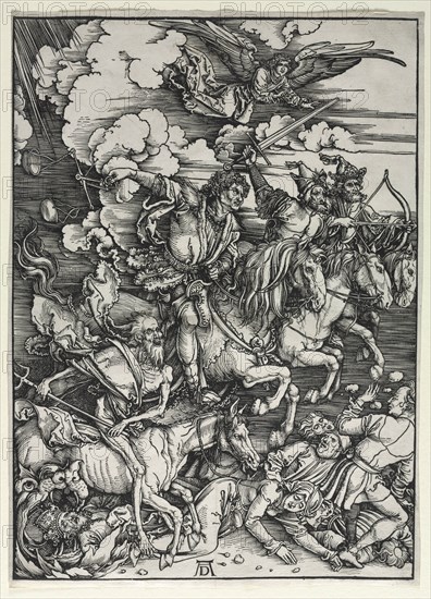 The Four Horsemen, from The Apocalypse, c. 1498. Creator: Albrecht Dürer (German, 1471-1528).