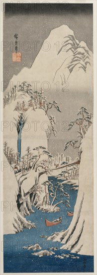 The Fuji River in the Snow, 1841. Creator: Utagawa Hiroshige (Japanese, 1797-1858).