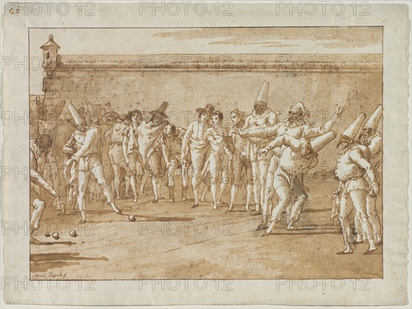 The Game of Bowls, 1790s. Creator: Giovanni Domenico Tiepolo (Italian, 1727-1804).