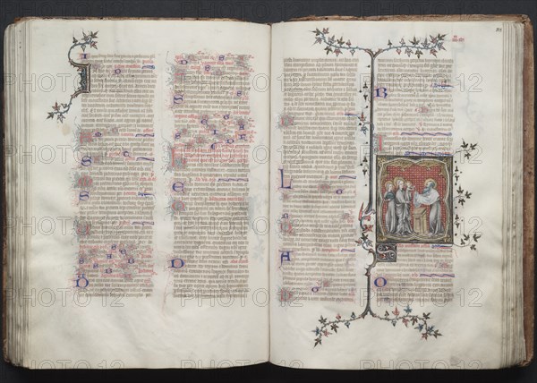 The Gotha Missal: Fol. 108r, The Presentation in the Temple, c. 1375. Creator: Master of the Boqueteaux (French); Workshop, and.