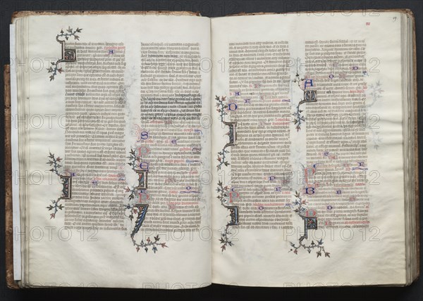 The Gotha Missal: Fol. 28v, Text, c. 1375. Creator: Master of the Boqueteaux (French); Workshop, and.