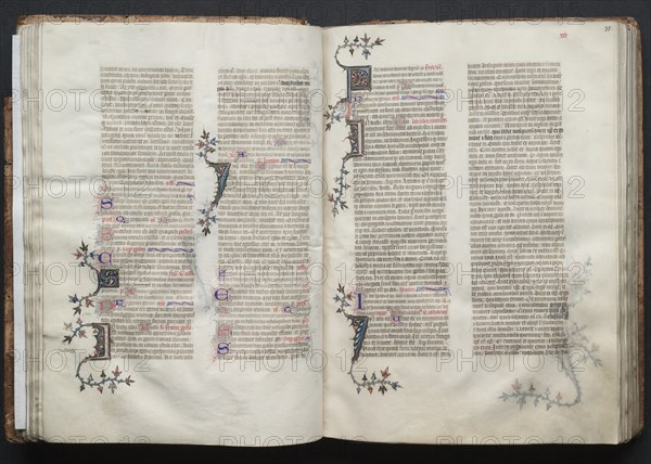 The Gotha Missal: Fol. 35r, Text, c. 1375. Creator: Master of the Boqueteaux (French); Workshop, and.