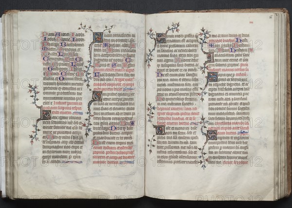 The Gotha Missal: Fol. 65v, Text, c. 1375. Creator: Master of the Boqueteaux (French); Workshop, and.