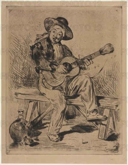 The Guitarist, 1861. Creator: Edouard Manet (French, 1832-1883).