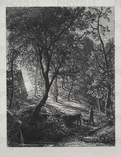 The Herdsman's Cottage, 1850. Creator: Samuel Palmer (British, 1805-1881).