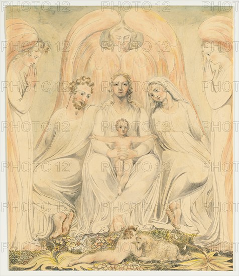 The Holy Family (also known as Christ in the Lap of Truth), c. 1805. Creator: William Blake (British, 1757-1827).