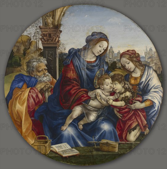 The Holy Family with Saint John the Baptist and Saint Margaret, c. 1495. Creator: Filippino Lippi (Italian, 1457-1504).