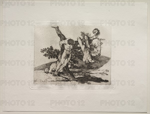 The Horrors of War: An Heroic Feat! With Dead Men!. Creator: Francisco de Goya (Spanish, 1746-1828).