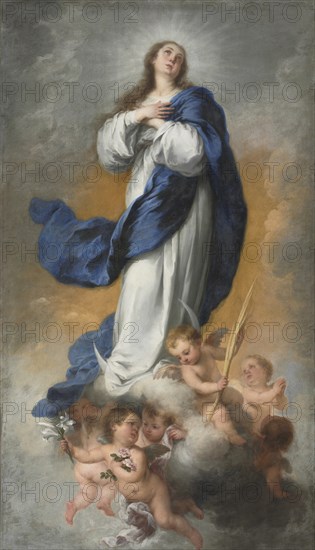 The Immaculate Conception, c. 1680. Creator: Bartolomé Esteban Murillo (Spanish, 1617-1682).