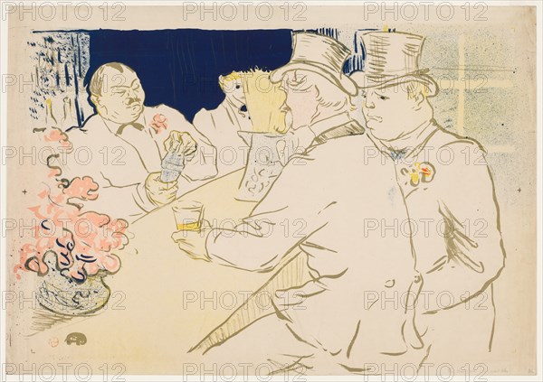 The Irish and American Bar, Rue Royale, 1896. Creator: Henri de Toulouse-Lautrec (French, 1864-1901).