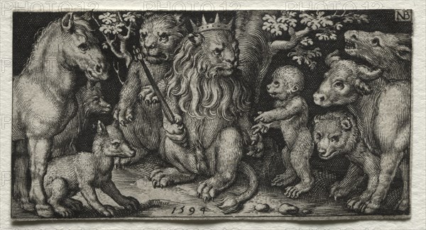 The King of Beasts, 1594. Creator: Nicolaes de Bruyn (Netherlandish, 1571-1656); A. van Londerseel.