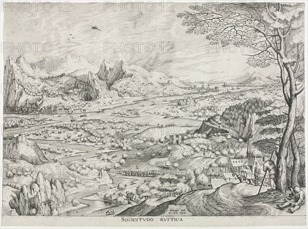 The Large Landscapes: Solicitudo Rustica, c. 1555-1558. Creator: Jan van Doetechum (Flemish, 1530-1616), attributed to ; Lucas van Doetechum (Flemish), and.