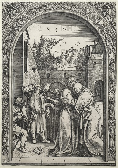 The Meeting of Joachim and Anna at the Golden Gate, 1504. Creator: Albrecht Dürer (German, 1471-1528).