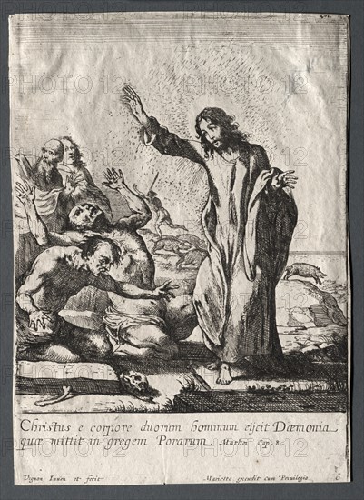The Miracles of Jesus Christ: Christ Delivering the Possessed. Creator: Claude Vignon (French, 1593-1670).