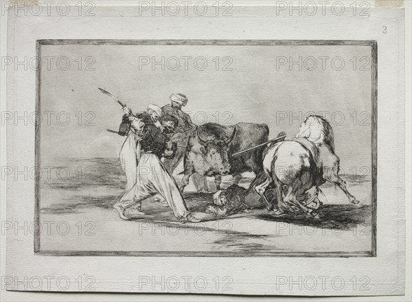 The Moors Settled in Spain, Giving Up the Superstitions of the Koran, Adopted this Art..., 1815-1816 Creator: Francisco de Goya (Spanish, 1746-1828).