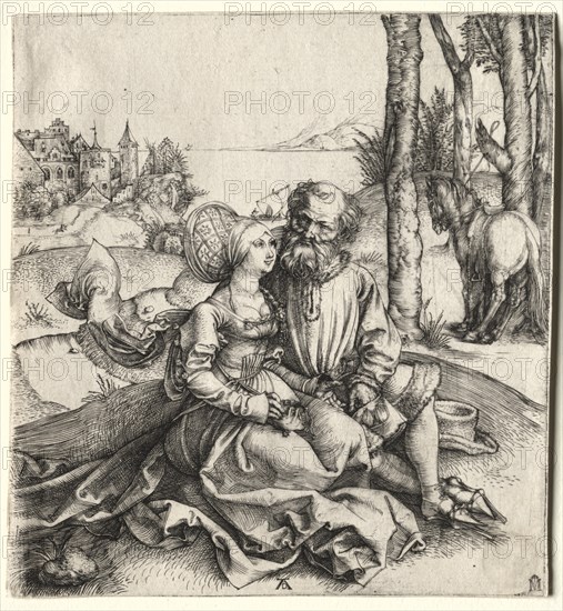 The Offer of Love (or the Ill-Assorted Couple), 1495-1496. Creator: Albrecht Dürer (German, 1471-1528).