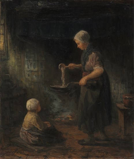 The Pancakes, c. 1875. Creator: Jozef Israëls (Dutch, 1824-1911).