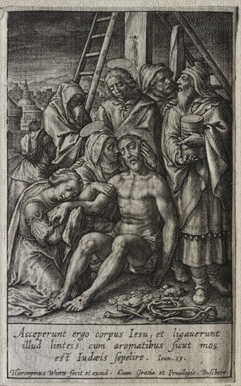 The Passion: Deposition from the Cross. Creator: Hieronymus Wierix (Flemish, 1553-1619).