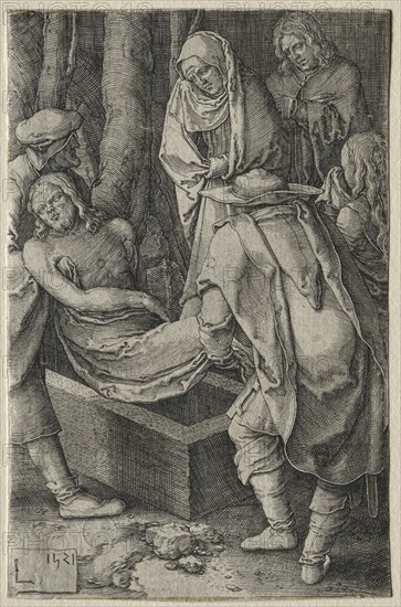 The Passion: The Burial of Christ, 1521. Creator: Lucas van Leyden (Dutch, 1494-1533).