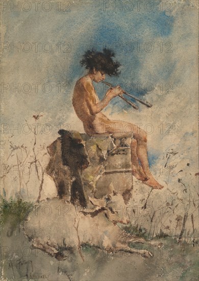 The Pipes of Pan, 1865. Creator: Mariano Fortuny y Carbó (Spanish, 1838-1874).