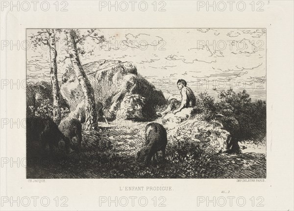 The Prodigal Child. Creator: Charles-Émile Jacque (French, 1813-1894).