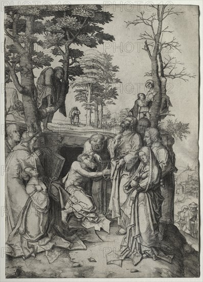 The Raising of Lazarus, by 1508. Creator: Lucas van Leyden (Dutch, 1494-1533).