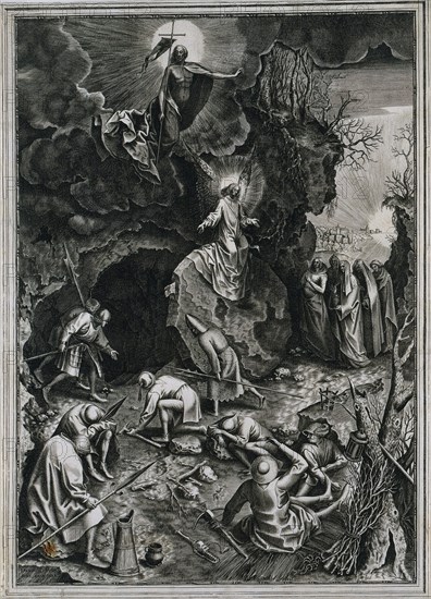 The Resurrection of Christ, c. 1562. Creator: Philip Galle (Flemish, 1537-1612).