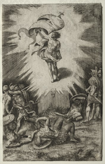 The Resurrection, 1561. Creator: Giulio Bonasone (Italian, c. 1510-aft 1576).