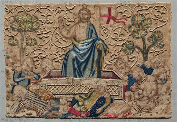 The Resurrection, from an Embroidered Altar Frontal: , 1375-1400. Creator: Unknown.