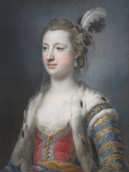 The Right Honorable Lady Mary Radcliffe (1732-1798), Wife of Francis Eyre, Esq., 1755. Creator: Francis Cotes (British, 1726-1770).