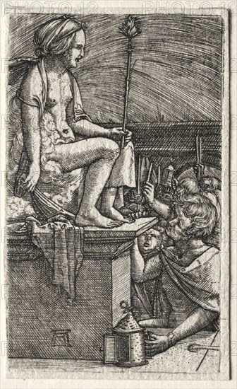 The Roman Courtesan or The Revenge of the Sorcerer Virgil, 1520-1526. Creator: Albrecht Altdorfer (German, c. 1480-1538).