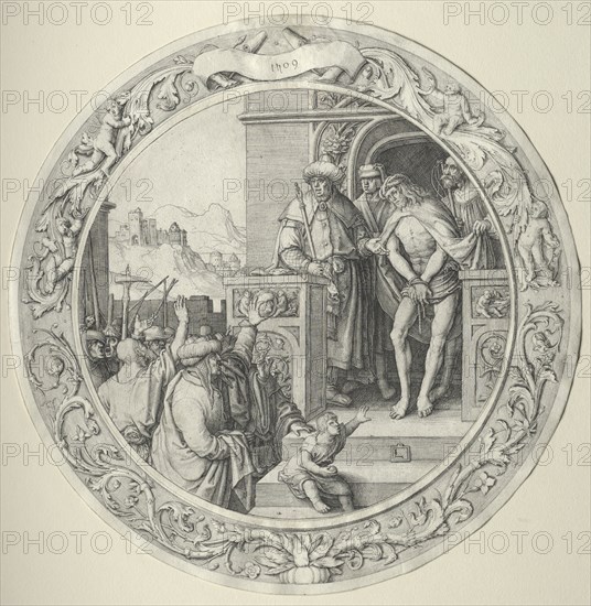 The Round Passion: Christ Presented to the People, 1509. Creator: Lucas van Leyden (Dutch, 1494-1533).