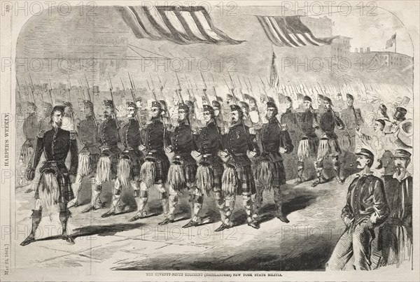 The Seventy-Ninth Regiment (Highlanders) New York State Militia, 1861. Creator: Winslow Homer (American, 1836-1910).