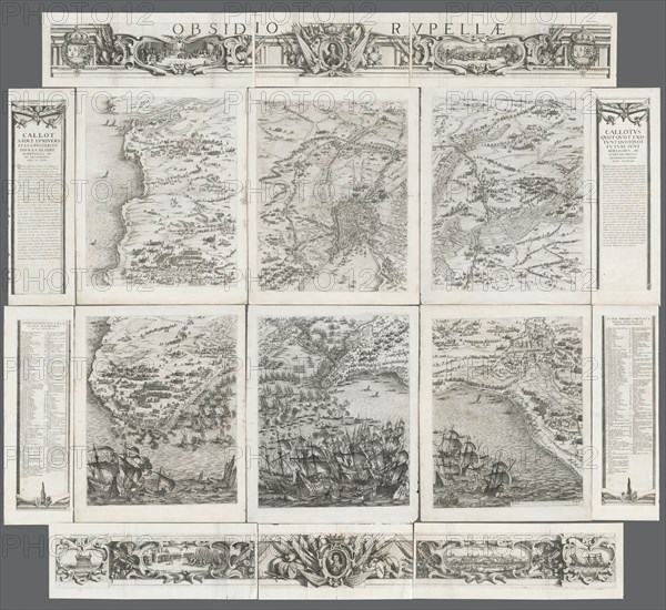 The Siege of La Rochelle, 1628-1630. Creator: Israël Henriet (French, c. 1590-1661); Jacques Callot (French, 1592-1635); Michael Lasne (French, 1590-1667); Abraham Bosse (French, 1602-1676), and.