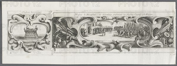 The Siege of La Rochelle: Plate 14, 1628-1630. Creator: Israël Henriet (French, c. 1590-1661); Abraham Bosse (French, 1602-1676), or.