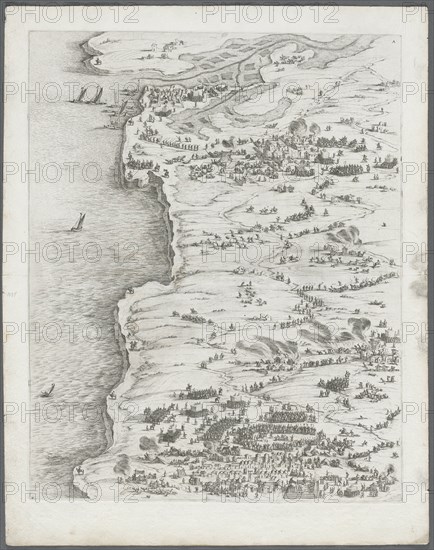 The Siege of La Rochelle: Plate 5, 1628-1630. Creator: Jacques Callot (French, 1592-1635), assistant of.