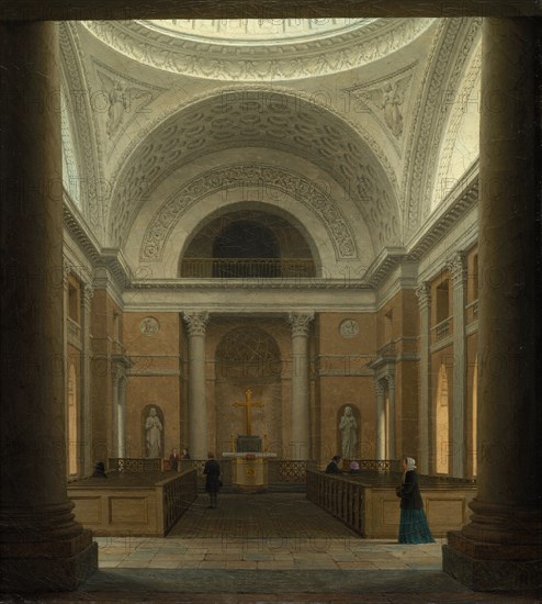 The Slotskirken of Christiansborg, Copenhagen, c. 1850s. Creator: Heinrich Hansen (Danish, 1821-1890).