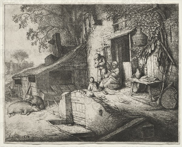 The Spinner. Creator: Adriaen van Ostade (Dutch, 1610-1684).