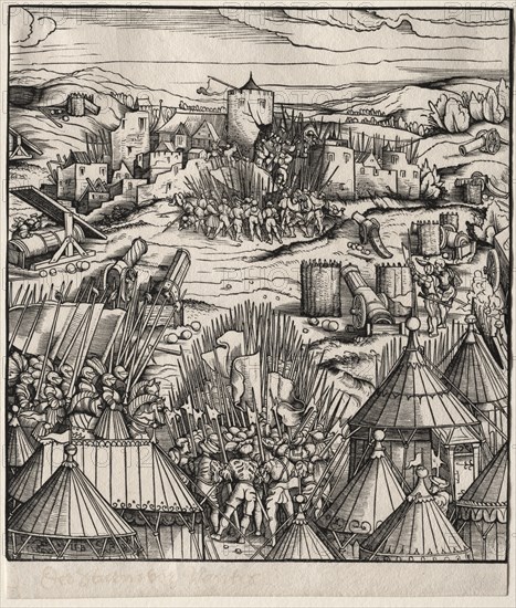 The Storming of Nantes, 1512-1515. Creator: Hans Burgkmair (German, 1473-1531).
