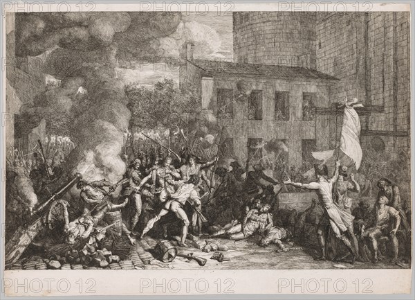 The Storming of the Bastille, July 14, 1789 , 1790. Creator: Charles Thévenin (French, 1764-1838).