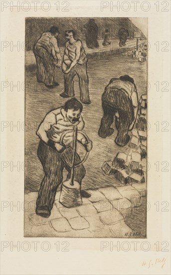 The Street Pavers, 1894. Creator: Henri Gabriel Ibels (French, 1867-1936).