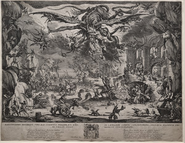 The Temptation of Saint Anthony (second version), 1635. Creator: Jacques Callot (French, 1592-1635).