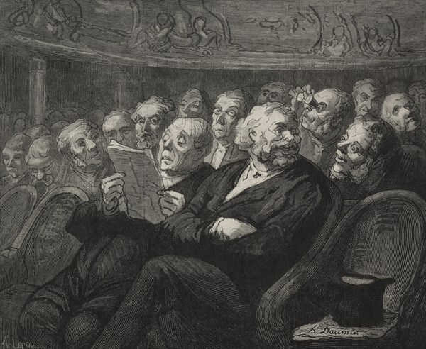 The Theatre: The Orchestra Pit. Creator: Honoré Daumier (French, 1808-1879).