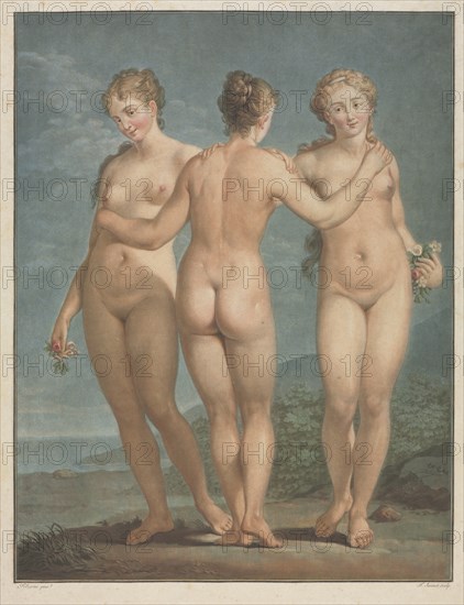 The Three Graces, 1786. Creator: Jean François Janinet (French, 1752-1814).