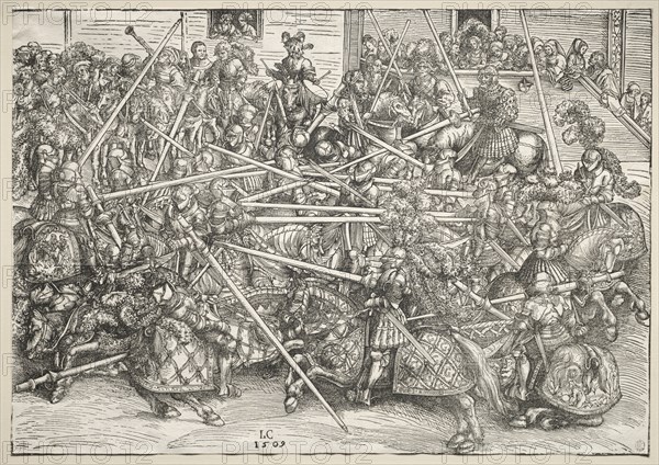 The Tournament with lances, 1509. Creator: Lucas Cranach (German, 1472-1553).