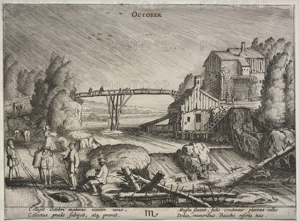 The Twelve Months: October. Creator: Jan van de Velde (Dutch, 1620-1662).