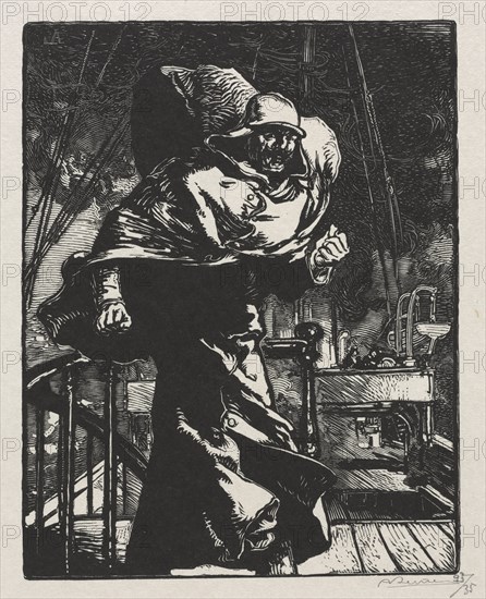 The War of 1914. First Series. Emperor William in Anger, 1915. Creator: Auguste Louis Lepère (French, 1849-1918); Edward Sagot, Paris (drystamp, lower right: Ed Sagot Editeur Paris).