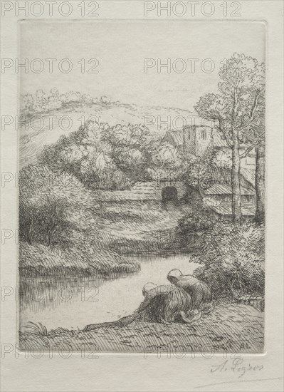 The Washing Place, called The Washerwomen (Le Lavoir, Dite "Les Laveuses"). Creator: Alphonse Legros (French, 1837-1911).