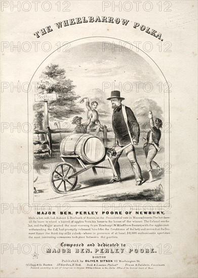 The Wheelbarrow Polka - Sheet Music Cover. Creator: Winslow Homer (American, 1836-1910).