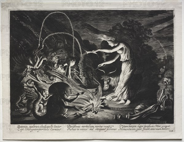 The Witch (Night Piece), 1626. Creator: Jan van de Velde (Dutch, 1620-1662).